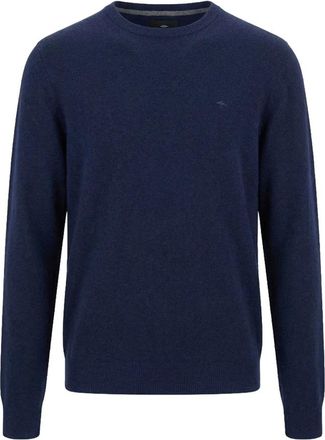 Fynch-Hatton Truien & Vesten, Heren, Blauw, XL, Ronde hals gebreid