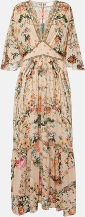 Camilla Floral embellished silk maxi dress