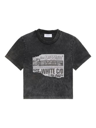 Off-white T-shirt con stampa anni 90 - Grigio