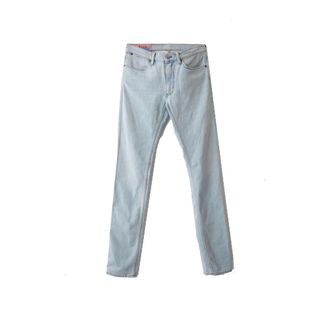 Acne Studios Slim Fit Jeans, male, Blue, W31, Blue Denim Jeans with Back Logo