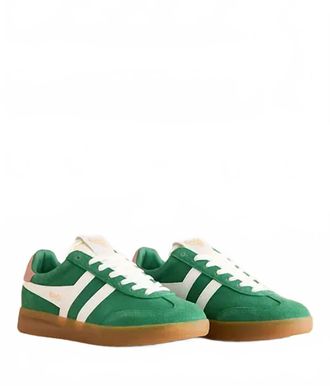 Gola Womens Cyclone Sneakers In Emerald/ Off-White