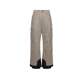 Moncler Moncler Padded Technical Wool Ski Pants, Men, Beige, Size: L