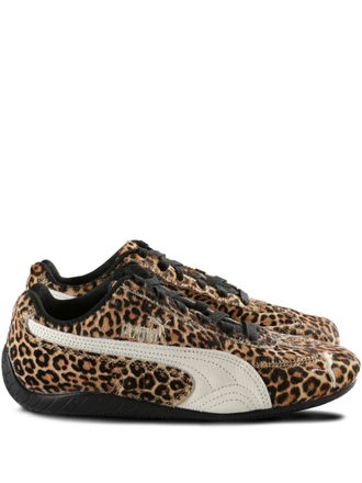 Puma leopard-print sneakers - Brown