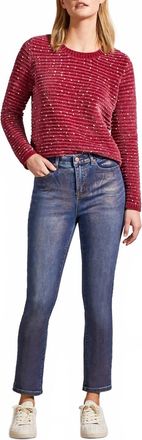 Tribal Sophia Slim Ankle Jean In Rose Gold