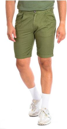 La Martina Witte Bermuda Shorts - Heren - Korte Broeken - Groen - W32 - Katoen - Korte Broeken