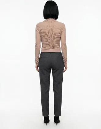 Dolce & Gabbana Ruched Viscose Shirt - Beige