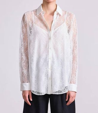 Apiece Apart Alva Button Up Top In Cream