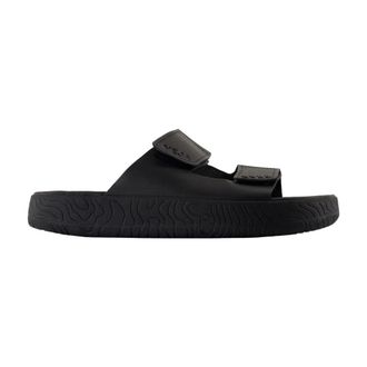 Veja Sliders, male, Black, Size: 10 US Black Leather Sandals - Slip-On Style