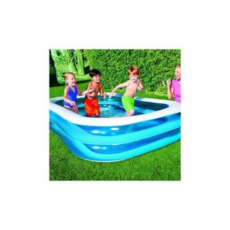 Trade Shop Trade Shop - Piscina Gonfiabile Baby Bambino 3 Anelli Gioco Acqua Family 269 X 175 Cm