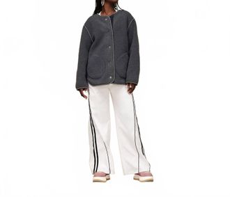 UGG Womens Emmersyn Uggbraid Jacket In Dark Ash