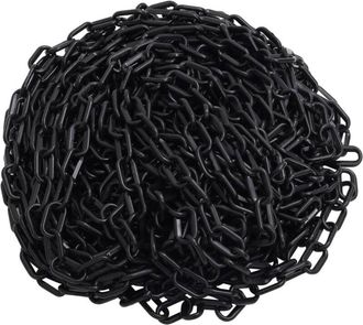 vidaXL Cadena De Advertencia Pl&aacute;stico Negro 100 M &Oslash;8 Mm Vidaxl