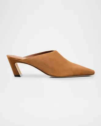 Stuart Weitzman 50mm Stassi Suede Mules