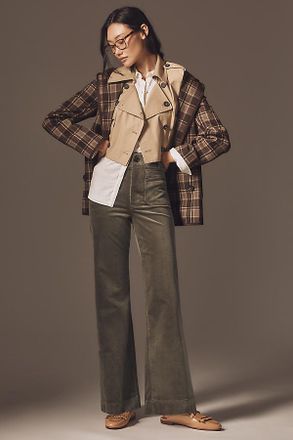 Maeve The Colette Corduroy Full-Length Wide-Leg Pants by Maeve