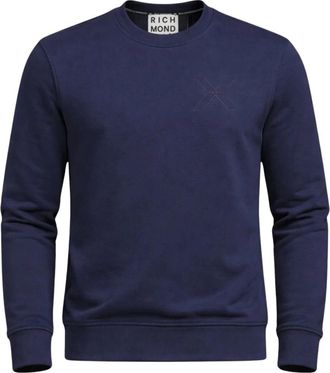 John Richmond Ekumi Sweatshirt - Heren - Sweatshirts - Blauw - M - Hoodies & sweatvesten