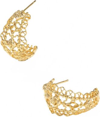 Kendra Scott Womens Krista Lace Huggie Earrings In Gold