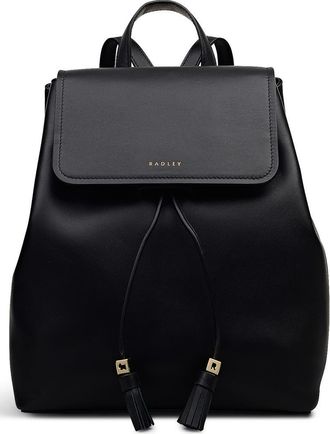 Radley London Noble Alley Small Leather Flapover Backpack in Black at Nordstrom Rack