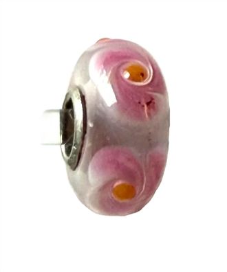 Trollbeads Womens Universal Unique Center Flower Bead Charm In Pink