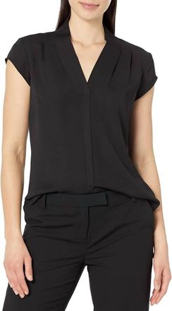 Nic+Zoe Cap Sleeve Day To Night Top In Black