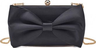 Urban Expression Womens Belle Bow Evening Bag In Black