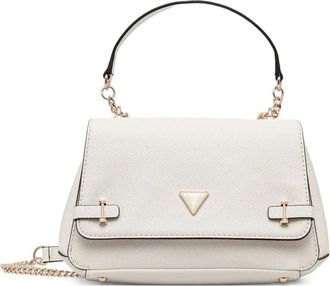 Guess Co Rosalba chain triangle cross body bag - White
