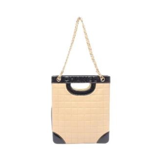 Chanel Pre-owned Choco Bar Leather 2way Tote Bag - Pre-owned - Mujer - Beige - ONE SIZE