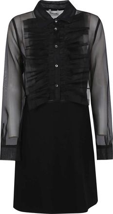 P.A.R.O.S.H. Pure Silk Dress - Dames - Korte kleedjes - Zwart - XS - Kleedjes