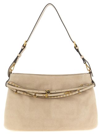 Pinko Beige Cowhide Shoulder Womens Bag