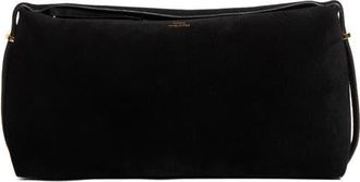 Toteme Scoop Suede Clutch in Black at Nordstrom