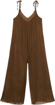 Oltre Dames, Jumpsuits & Playsuits, Bruin, Maat: L/Xl Zijde