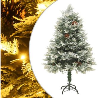 vidaXL Vidaxl - Rbol De Navidad Con Luces Y Pi&ntilde;as Pvc Pe Verde 150 Cm