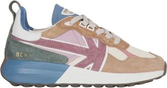 Kaotiko Schoenen, Dames, Veelkleurig, 37 EU, Leer, Detroit Wood Multicolor Sneakers Vrouwen