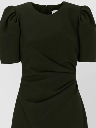 Carolina Herrera draped short-sleeve midi dress