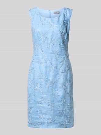 White Label Knielanges Etuikleid mit Stitchings in Blau, Gr&ouml;&szlig;e 36