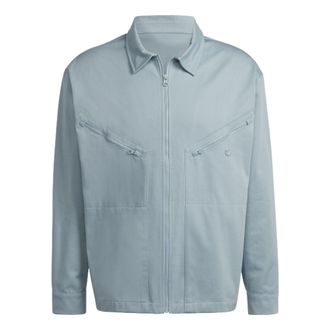 adidas Mens adidas originals Sports Solid Color Jacket Light Grey HC4539