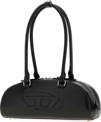 Diesel Mens Dome Shoulder Bag Black Bovine Leather