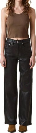 LE JEAN Column High Rise Jean In Black Coated