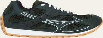 Bottega Veneta Mens Orbit Technical Fishnet Runner Sneakers