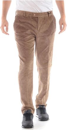 Daniele Alessandrini Jeans - Heren - Chinos - Bruin - L - Katoen - Broeken