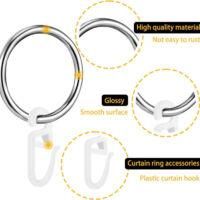 OEM Juego De 50 Anillas Met&aacute;licas Para Cortinas Y 50 Ganchos De Pl&aacute;stico Para Cortinas - Di&aacute;metro Interior: Cortina De Cama, Cortina De Ducha (bronce) - C
