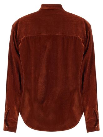 Nude Velvet Shirt - rust