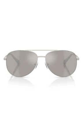 Michael Kors Perledo 58mm Pilot Sunglasses in Silver /Silver Mirror at Nordstrom