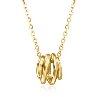 Canaria Canaria Italian 10kt Yellow Gold Petite Spiral Pendant Necklace