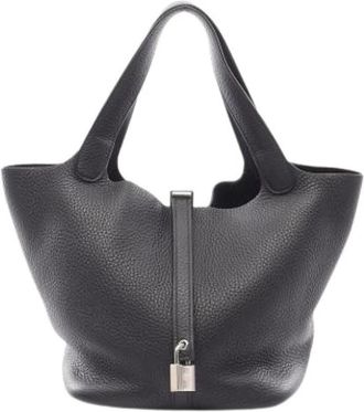 Herm&egrave;s Pre-owned Bucket Bag - Dames - Vintage Tas - Zwart - ONE Size - Leer - Vintage
