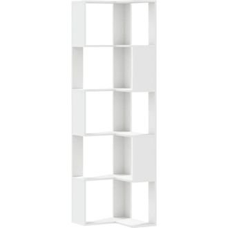 vidaXL Vidaxl - Estanter&iacute;a De Esquina 5 Niveles Madera Blanco 50x50x179 Cm