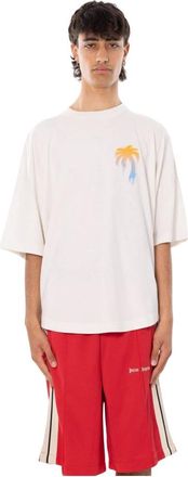 Palm Angels Hombre, Camisetas, Blanco, Talla: S
