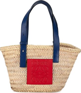 Loewe Small Raffia Basket Tote