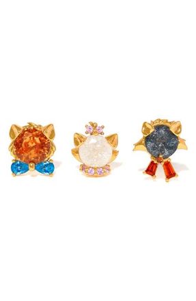 Girls Crew Disney The Aristocats Stud Earrings Set in Gold at Nordstrom