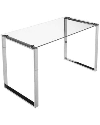 Pangea Home Helen Desk Polished Steel