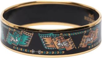 Herm&egrave;s 2000-2025 Wide email 65 armband met print - Zwart