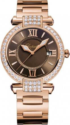 Chopard Imperiale Brown Dial 18 Carat Rose Gold Ladies Watch 384221-5012